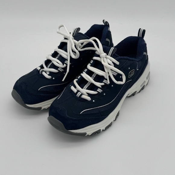 Skechers D'Lites Me Time Comfort Athletic Sneakers 11936 Navy